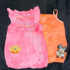 Minnie Mouse and Winnie the Pooh jumpsuits